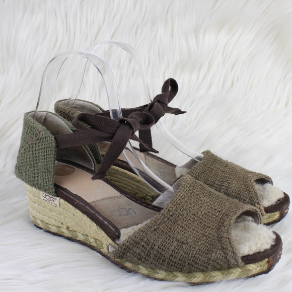 ankle tie wedge sandals